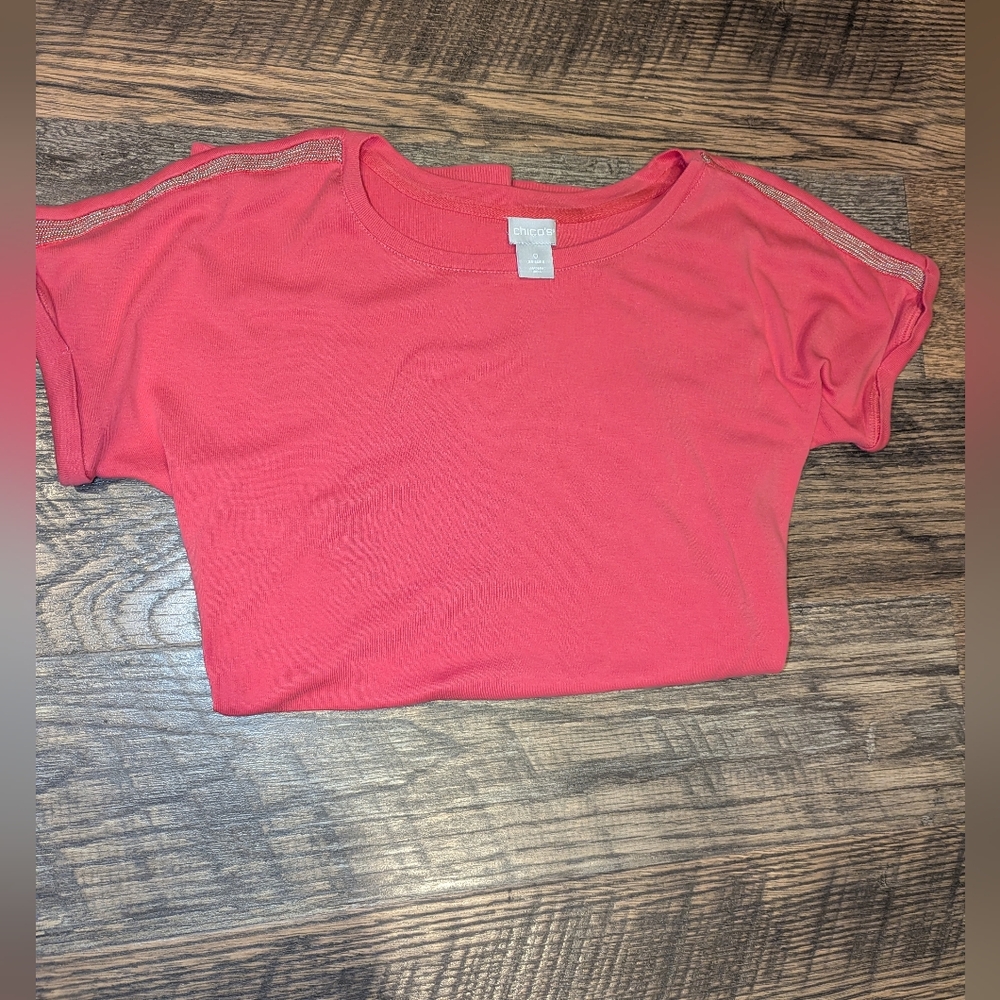 Chico's Vibrant Pink/Coral Top